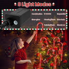 AOSEA Christmas Candy Cane Lights, Upgraded 80 Red LEDs Christmas Decorations Outdoor&Indoor, 10 Pack Waterproof Christmas Lights with 8 Lighting Modes for Pathway, Yard, Walkway, Lawn, Garden Decor