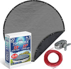 Winter Swimming Pool Cover for 33 ft Aboveground Round Pool Size, Top Choice Series, Solid Material, Color - Platinum Gray, Pool Cover Choice 3033-4CHOICE
