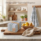 Urban Villa Kitchen Towels Cotton Dish Towels 20”x30” (Set of 6) Majestic Checks