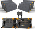 PECRON Two E3600LFP Portable Power Station with 240V Double Voltage Hub, 3072Wh Solar Generator with 6x300W Solar Panels included, 3600W LiFePO6 Battery Backup for Home Use, RV, Camping