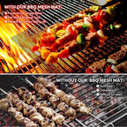 Dailyart Grill Mesh Mat - Set of 5 Non-Stick Mesh Grill Mats for Outdoor Grill -Even Heating&Easy to Clean& Reusable Outdoor BBQ Accessories, Works on Gas, Charcoal, Electric Grills 15.75 x 13 Black