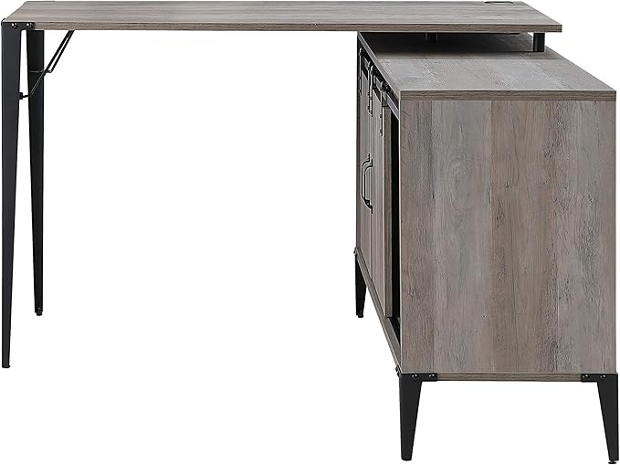 NicBex Kimberly-DW-00023-LWJ Home Office Desks, 48"x48"x31", Gray Oak