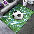 Football Rug for Boys Room - Soccer Rug for Boys Room Football Printed Rug for Kids Room Football Decor for Boys Bedroomsports Ball Doormat for Living Room Bedroom,4'5''×6'