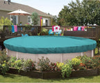 ECOOPTS 13 ft Round Pool Cover for Above Ground Pools, Swimming Pool Cover Protector Winter Safety Cover (Turquoise)