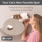 Accessory ADD-ON Curved Shelf Facade Covers Compatible with Cat Wall Shelves by Pryde Pets - 100% Sustainable PET Felt - Climber Sold Seperately - Cats Hammock Privacy and Safety Bumpers (Oatmeal)