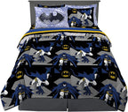 Franco Kids Bedding Super Soft Comforter and Sheet Set with Sham, 7 Piece Full Size, Batman