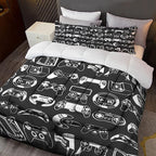 Sunnycitron Kids comforter sets Gamer Bedding Sets for Boys Twin Comforter Set Gaming Comforter Sets Gamer Comforter Set for Boys Gaming Bed Gamer Room Decor,1 Comforter 2Pillowcase