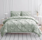 Lane Linen Comforter Set Full Szie, 7 Piece Bed in a Bag Set, Soft Full Size Bed Set, Full Size Bed Sheets and Comforter Set, Full Size Bedding Comforter Set with Sheets, Pillowcases & Shams - Mineral