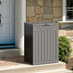 Package Delivery Box for Outside, 48 Gallon Storage with Lockable Secure, Large Double Wall Resin Outdoor Package Delivery Waterproof Deck