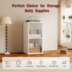 Book Shelf, Wooden Cube Storage Organizer with 11" Open Cubes, Stackable Modular Bookcase for Room Divider Storage, 2 Tier Bookshelf for for Living Room, Bedroom, Office (White, 2-Cube)