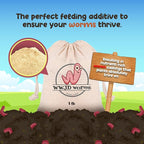 Food for Worms - Mineral-Rich Earthworm Chow, Boosts Composting Efficiency and Promotes Healthy Worms - Nutrient Blend Worm Food for Nightcrawlers & Red Wigglers, 10 Pound