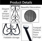 Metal Plant Stand Indoor Outdoor, Single Flower Pot Stands 22.5 Inch Tall, Planter Pedestal Holder for Patio Corner Garden Porch Farmhouse, Black(1 Pack)