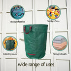 Reusable Yard Waste bags,Collapsible Leaf Bag with Gardening Gloves,Yard Debris Collapsible Bag With 4 Handles, for Leaves, Lawn Debris & Grass Clippings (80Gallon)