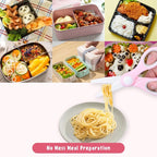 Ceramic Baby Food Scissors - Portable Shears - Healthy Food Cutter with Dust Cover and Storage Case - Cuts Meat, Chicken, Vegetables, Fruits (2-Pack) (Pink - 2 pack)