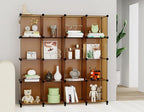 HOMIDEC Closet Organizers and Storage, 9 Cube Storage Organizer, Brown | Portable Closet Organizer System, Storage Cubes Shelves, for Bedroom, Kids Room, Bathroom, Wardrobe, Clothes Rack