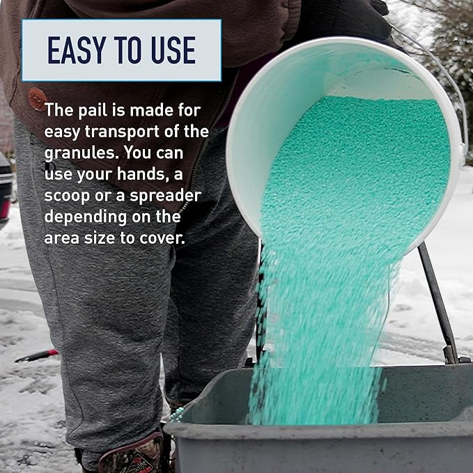 Safe Paw Pet-Safe Ice Melt, Salt & Chloride-Free Deicer, 35 Lbs - Non-Corrosive, Dog-Friendly Snow Melter for Concrete, Wood Decks, Driveways & Sidewalks, 100 Sq. Ft. Coverage Per Pound