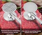 Aliglow Meat Tenderizer Hammer Tool Mallet Pounder for Kitchen Tenderizing Steak Beef Poultry,Heavy Duty Dual-Sided Tenderiser with Soft Grip Handle - Multifunctional Beater for Chicken,Fish, Baking