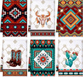 Boyiee Set of 6 Southwestern Kitchen Towels Boho Aztec Theme Dishcloth | Native American Hand Tea Towels 24 x 16 Inches for Absorbent Kitchen Decor with Hanging Loop for Room Home Housewarming Gift