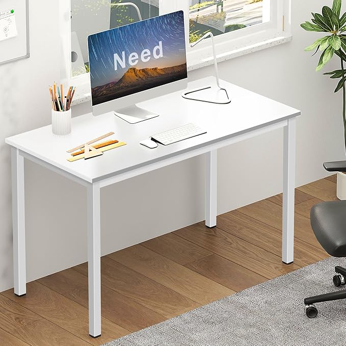 Need Small Computer Desk - 39 3/8'' Inches Heavy Duty Writing Desks, Simple Laptop Corner Table for Home Office,Dormitory AC3DW10060