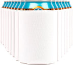 Blank Beer Can Coolers Sleeves (30-Pack) Soft Insulated Beer Can Cooler Sleeves - HTV Friendly Plain Can Sleeves for Soda Beer Cans & Bottles - Blanks for Vinyl Projects Wedding Favors & Gifts (White)