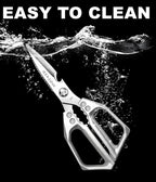 Kitchen Scissors, All Purpose，Ultra Sharp Meat Scissors，Heavy Duty Silver Cooking Scissor，Dishwash Safe Stainless Steel Kitchen Shears for Food, Chicken Bones, Turkey