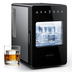 ecozy 2" Large Ice Cube Maker with CrystalFlux Technology, 2 pcs in 30 Mins with Eco Mode, 72 pcs/Day, 24H Timer, Clear Square Ice Machine with Self-Cleaning, Enhanced Insulation for Whiskey Bar | Square Ice 72 pcs / Day, Self-Cleaning for Whiskey Bar