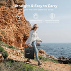 Ecosonique 300W Portable Solar Panel for Most Power Stations, Foldable & Lightweight Solar Suitcase with Kickstands, 40V MC4 & Multi-Output for Solar Generators, RVs, Camping, and Outdoor Use