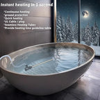 2000W Immersion Water Heater Portable Electric Hot Tub and Pool Submersible Water Heater with WiFi Timer and Auto Shut Off for Spa, Above Ground Pool, Bathtub, Swimming Pool and Baptistry.