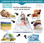 Huddle Designer Stuffed Animal Bean Bag Storage Washable XL Cover -The Original Bean Bag for Stuffed Animals Storage Premium Stuffed Animal Storage Bean Bag for Kids | Strong Zipper, Thick Canvas