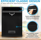 Wall Mounted Locking Vertical Dropbox Mailbox - Safe and Secure (Large) | Made with Galvanized Steel (Light Gray)