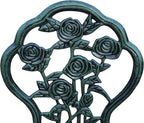 Oakland Living Cast Aluminum Conversation Metal Antique 3 Piece Patio Rose Bistro Set, Verdi Green