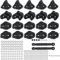 20 Unique Rock Wall Climbing Holds Extra Large,DIY Climbing Wall for Indoor Outdoor Playground Wood Rock Wall with M8 Screws(Black