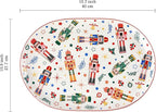 Bico Christmas Soldier Ceramic 16 inch Ceramic Oval Platter, for Serving Turkey, Steak, Salad, Microwave & Dishwasher Safe