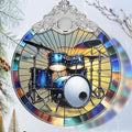Drum Kit Stained Glass Orament - Christmas Ornament - Christmas Decorations for Tree - Holiday Present ldeas - Gift Exchange