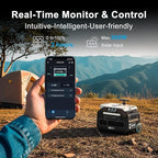 IEE P2400 Portable Power Station with 1x500W Solar Panel,2400W AC Outlet(Peak 5000W),1800W 1.2H Fast Charge,2048WH Lifepo4 Battery,5-8MS EPS Switch Below 30DB Solar Power Generator for Home Backup,RV.