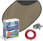 Winter Swimming Pool Cover for 12 ft x 24 ft Aboveground Oval Pool Size, Top Choice Series, Solid Material, Color - Desert Sand, Pool Cover Choice 601224-4CHOICE