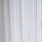 Sutuo Home White Crochet Boho Curtains 63 Inches Length, Sheer Lace Handmade Tassels Knitted Window Treatment Vintage Rustic Bohemian Farmhouse Drape for Bedroom Rod Pocket 1 Panel 59" W x 63" L