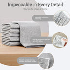 Non-Scratch Wire Dish Cloth, 20PCS Double Layer Multipurpose Wire Dishwashing Rags for Wet and Dry, Dish Cloths for Washing Dishes, Stovetops, Kitchen Countertops with Ease