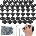 Soulchen 40 Pcs Rock Climbing Holds for Climber 3 Shapes Extra Large Rock Climbing Stone Wall Grips with Wrench, Screw for Indoor and Outdoor Playground Backyard Park