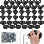 Soulchen 40 Pcs Rock Climbing Holds for Climber 3 Shapes Extra Large Rock Climbing Stone Wall Grips with Wrench, Screw for Indoor and Outdoor Playground Backyard Park