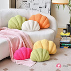 Yellow Seashell Throw Pillows, Shell Shaped Throw Pillows, 13 Inch Soft Home Decorative Pillow Plush Cushion for Bed Couch Living Sofa Room Decor Accent Throw Pillow