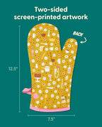 Blue Q No. I Will Never Want Your Help. Funny Oven Mitts - Cute Oven Mitts, Home Kitchen Gifts, Cooking Accessories, Super-Insulated Quilting, Natural-Fitting Shape, 100% Cotton, Size 12.5"L x 7.5"W