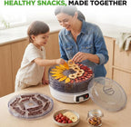 NutriChef Electric Countertop Food Dehydrator - Multi-Tier High-Heat Circulation Professional Food Preserver, Fruit, Vegetable Dryer, Meat or Beef Jerky Maker w/ 5 Stackable Trays - AZPKFD12