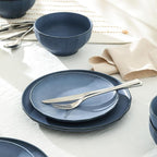 Stone Lain Rio 24-Piece Dinnerware Set Stoneware, Blue