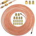 Eoppen 3/16inch x 25 ft Brake Line Tubing Kit Flexible Copper Coated Alloy Brake Line Tubing Coil with 18 Inverted Flare Fitting