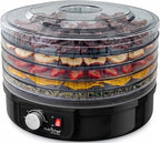 NutriChef Food Dehydrator Machine - Professional Electric Multi-Tier Food Preserver, Meat or Beef Jerky Maker, Fruit & Vegetable Dryer with 5 Stackable Trays