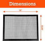 Camerons Grilling Mesh 2 Pack (13.25"x18") - Heavy Duty 100% Non-Stick Reusable Cooking Mesh - Use in Outdoor BBQ Grill & Indoor Oven - Heat Safe up to 500° F - Barbecue Grilling Gift for Fathers Day