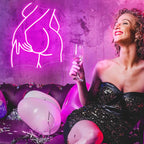 Kavaas Lady Neon Sign 15.7" x 12.6" - Pink LED Lady Back Neon Signs for Wall Decor | Neon Light Sign for Bedroom, Party, Bar, Man Cave (Style - LB4)