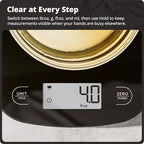 Greater Goods Food Scale – Digital Kitchen Scale, 1g Precision, Easy-Tare & Quick Conversion, Slim Compact Design, Durable & Portable | Ideal for Cooking, Baking & Meal Prep (Glass, Black)