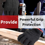 12 Pairs Black Gloves Men Women, Cooking Gloves for BBQ, Cooking, Grilling, Oven, Heat Resistant, Mechanics, Welding, Gardening Field Dressing Safty Work Gloves Bulk, Medium